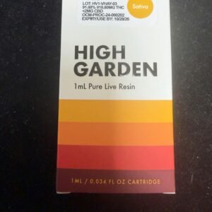 high garden ghost train haze live resin vape cartridge 1g