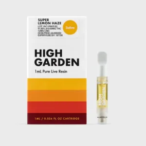 high garden super lemon haze live resin vape cartridge 1g